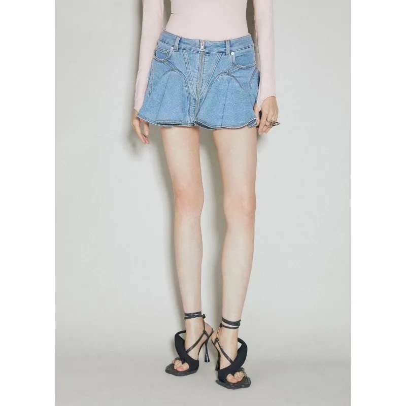 Summer Clothing Italy - Saia Midi Jeans, Roupa Feminina, Com