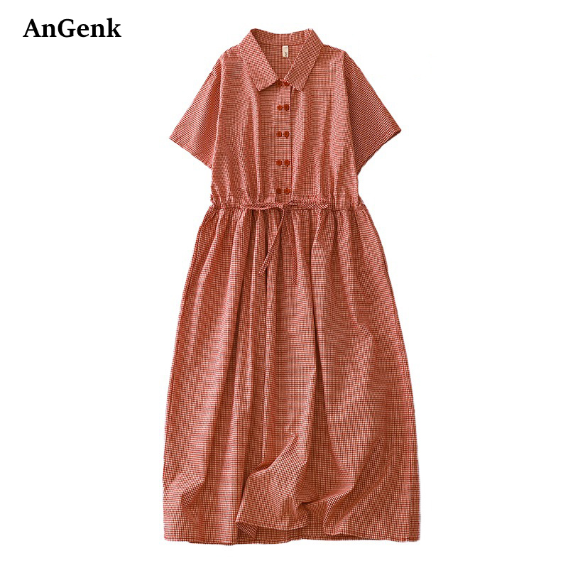 Summer Clothing Drawing - Vestidos de Verão Vintage em Xadrez