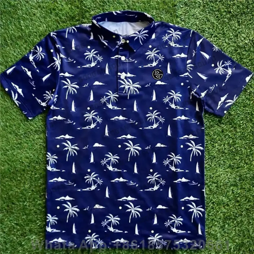 Summer Golf Clothing - Vestuário de golfe verão masculino lapela
