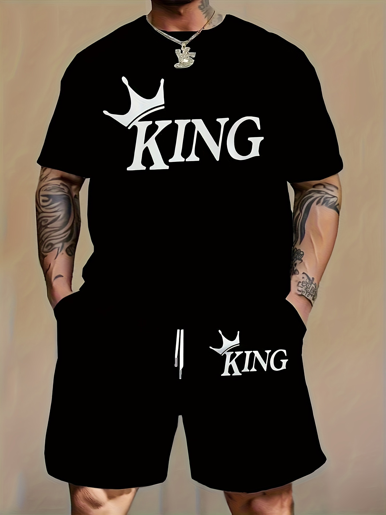 Summer Clothes Fashion - Conjunto de 2 peças para homens,