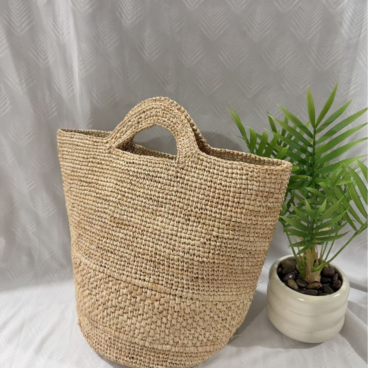 Beach Bag Straw - Bolsa de Palha Raffia Boêmia Feita