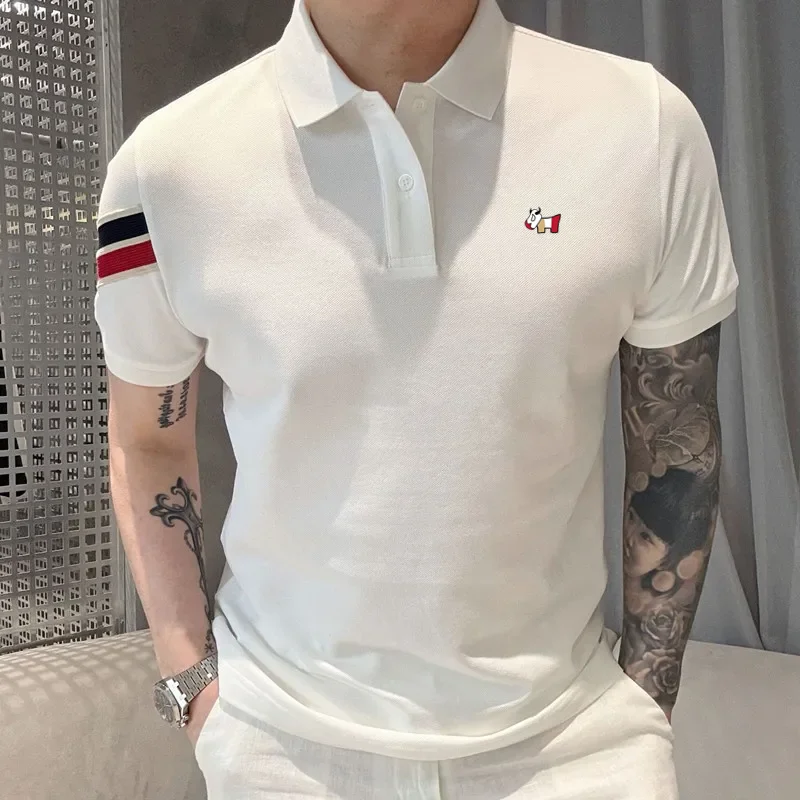 Summer Golf Clothing - Camisa Polo Masculina de Golfe de