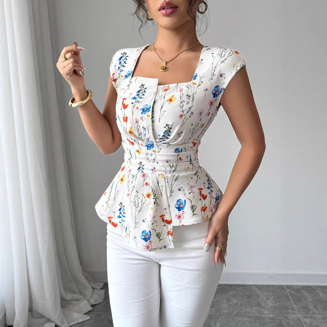 Summer Clothing Italy - Camiseta Feminina Rafferiza com Estampa e