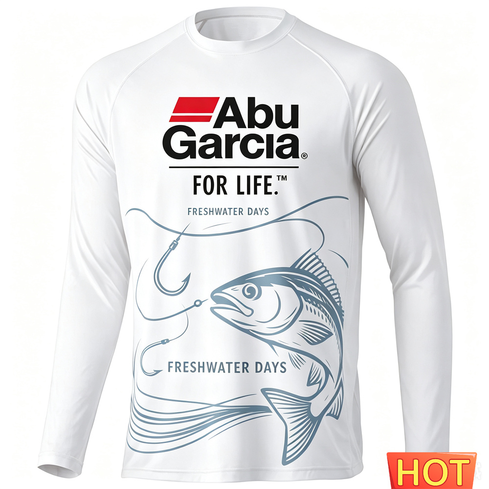 Summer Clothing Trend - Camiseta Masculina de Pesca de Manga