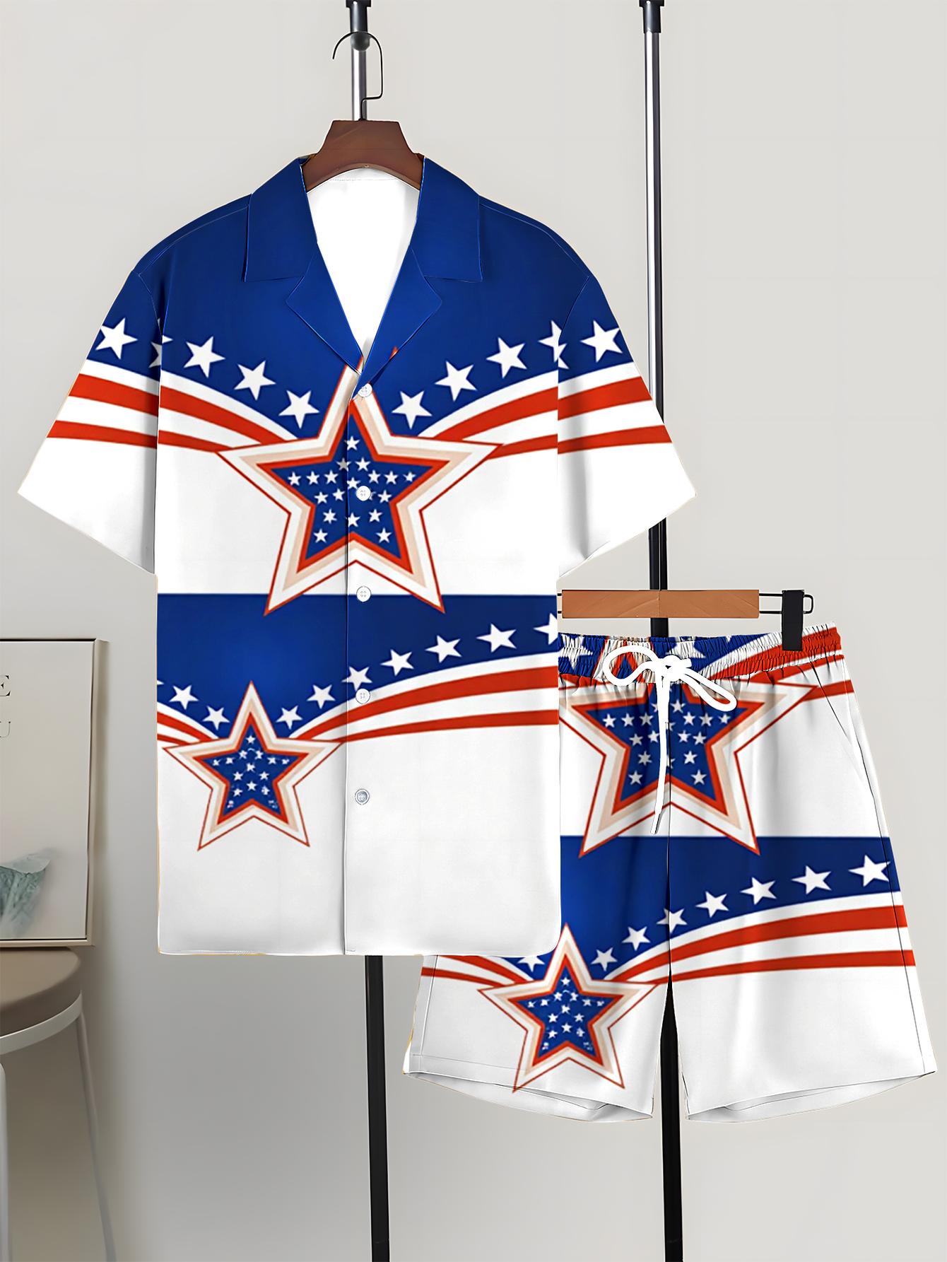 Conjuntos de Camisas Masculina - Summer Clothing Drip avaliação e preço
