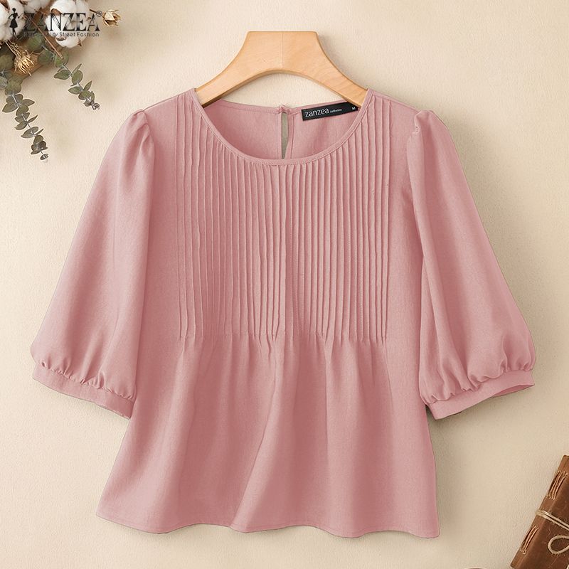 ZANZEA 2026 Blusas Femininas c - Summer Clothing Work avaliação e preço