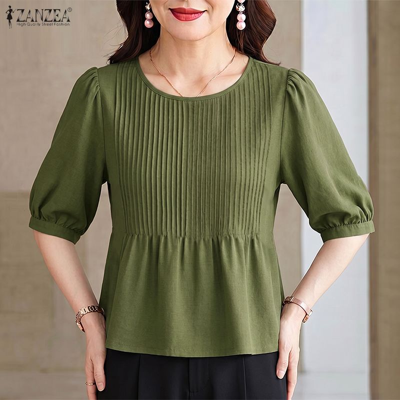ZANZEA 2026 Blusas Femininas c - Summer Clothing Work avaliação e preço