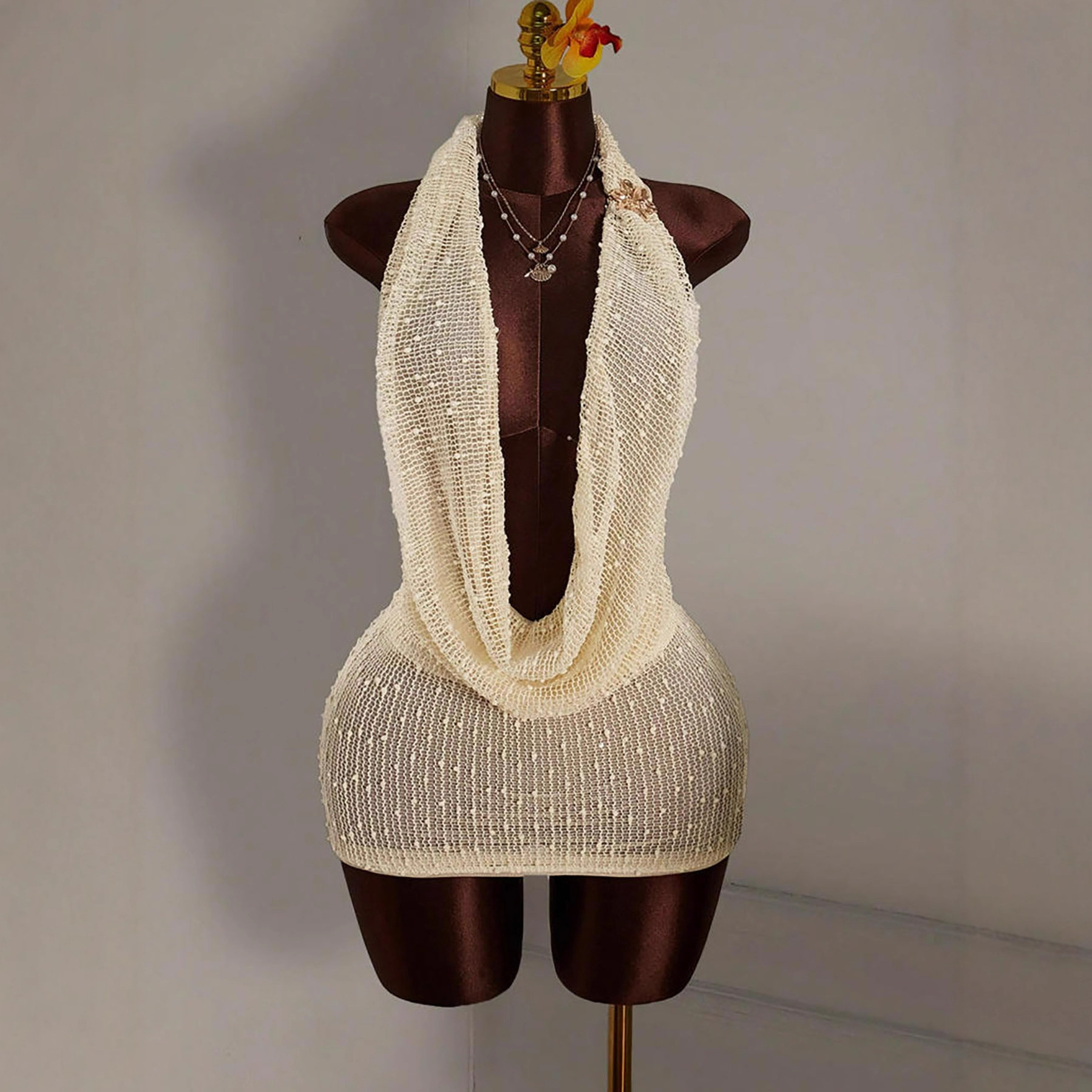 Vestido Mini Bodycon de Tricô  - Summer Clothing Drawing avaliação e preço