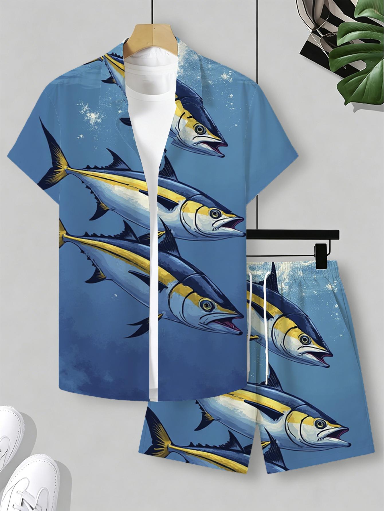 Conjuntos de Camisas Masculina - Summer Clothing Drip avaliação e preço