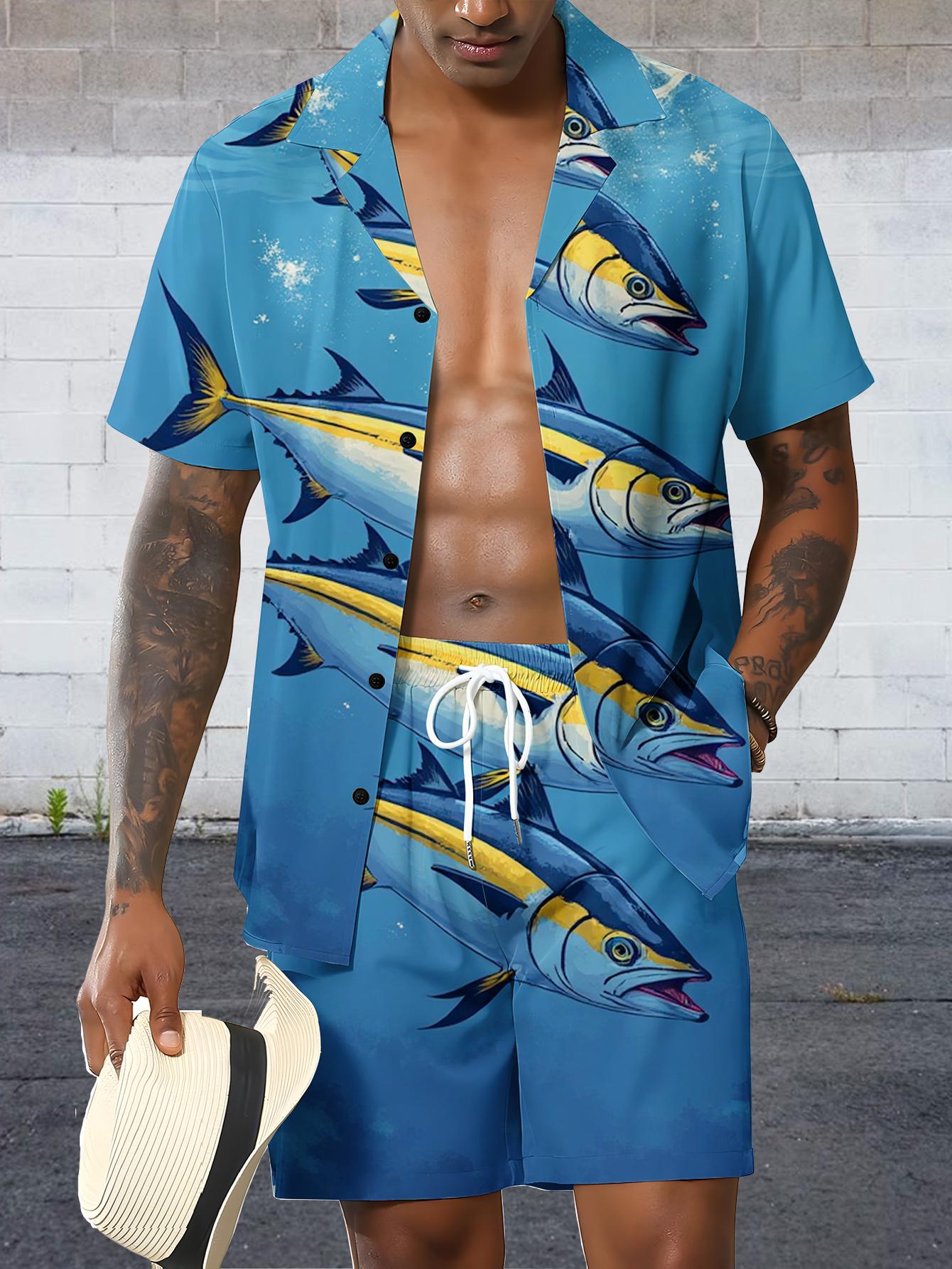 Conjuntos de Camisas Masculina - Summer Clothing Drip avaliação e preço