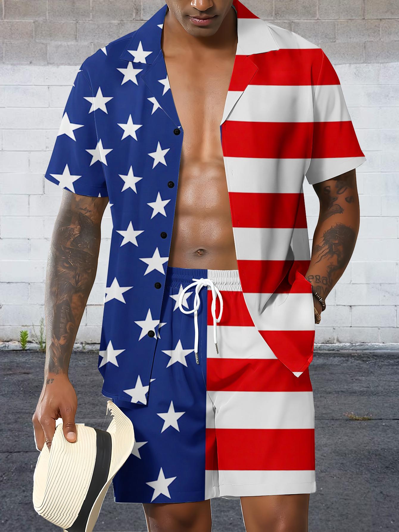Conjuntos de Camisa Masculina  - Summer Clothing Drip avaliação e preço