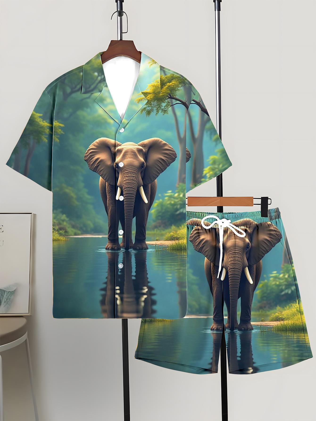 Conjuntos de Camisas Masculina - Summer Clothing Drip avaliação e preço