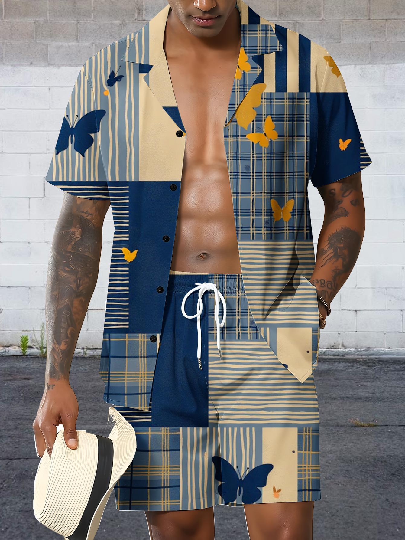 Conjuntos de Camisa Masculina  - Summer Clothing Drip avaliação e preço