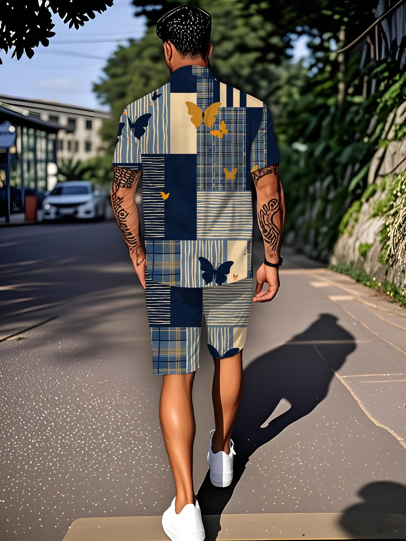 Conjuntos de Camisa Masculina  - Summer Clothing Drip avaliação e preço