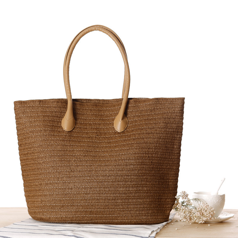 Bolsa de mão feminina, bolsa d - Beach Bag Straw avaliação e preço