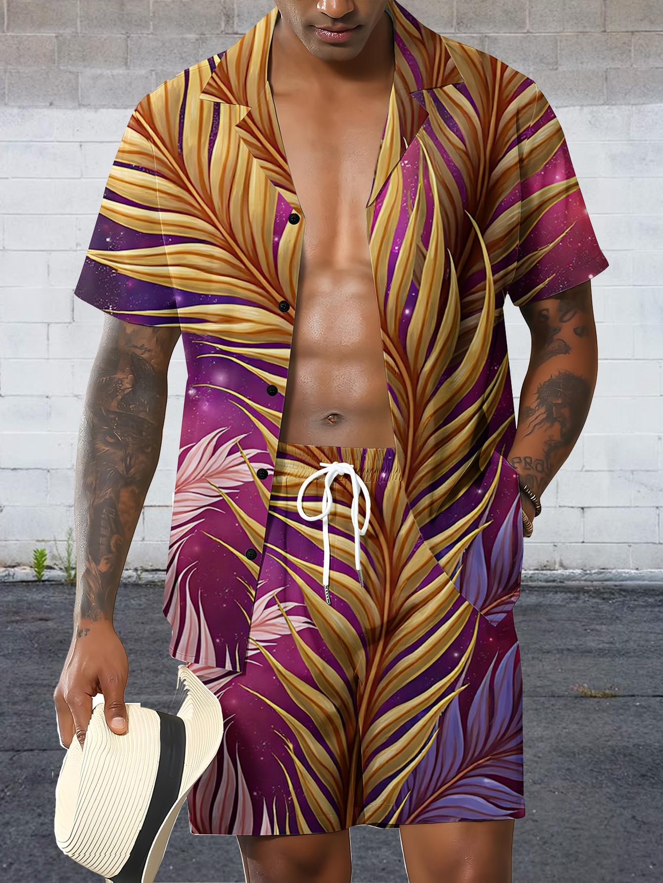 Conjuntos de Camisas Masculina - Summer Clothing Drip avaliação e preço
