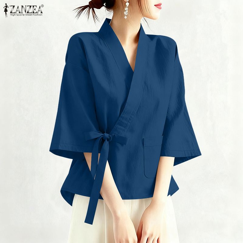 2026 ZANZEA Blusa Feminina de  - Summer Clothing Work avaliação e preço