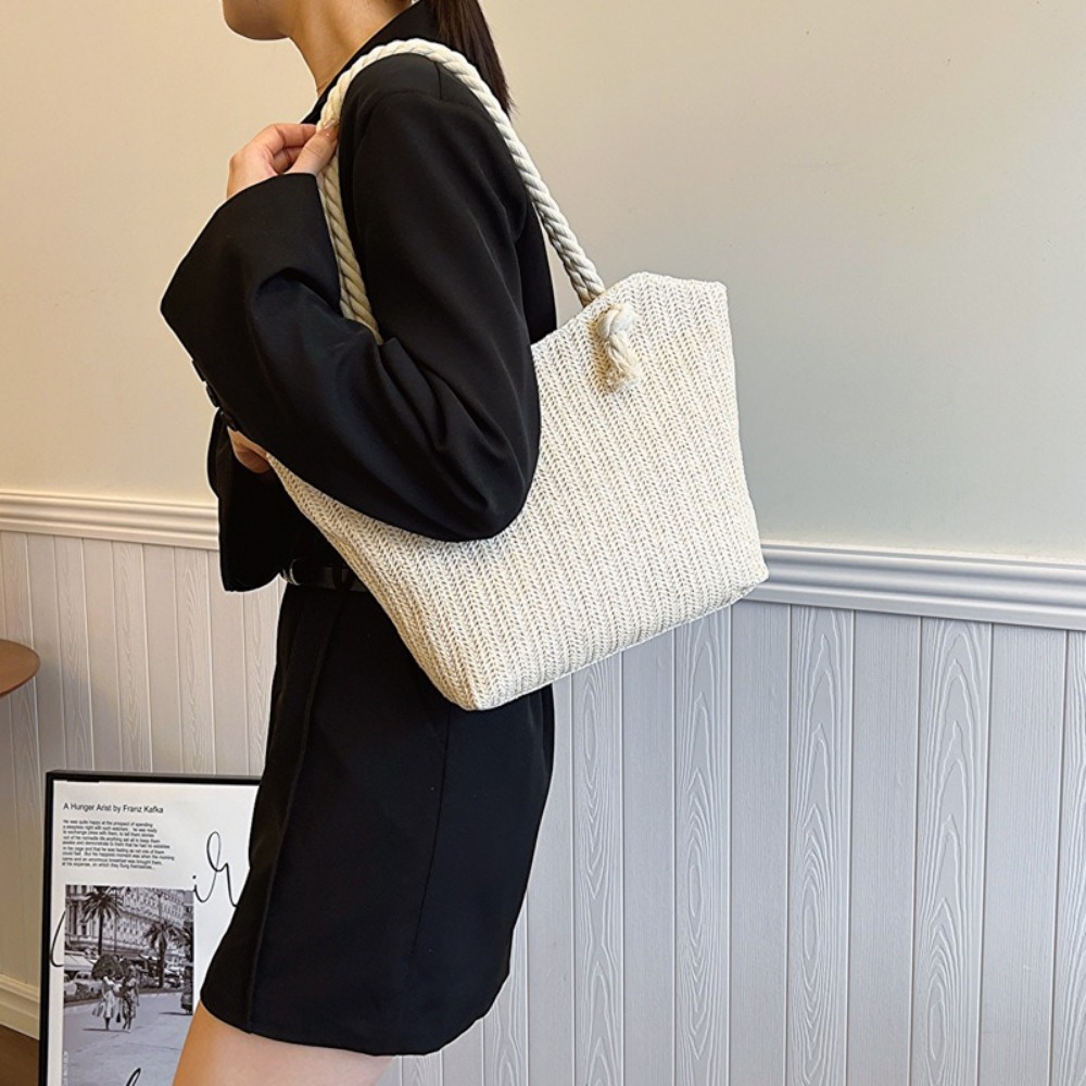 Nova Bolsa de Praia de Verão G - Beach Bag Straw avaliação e preço