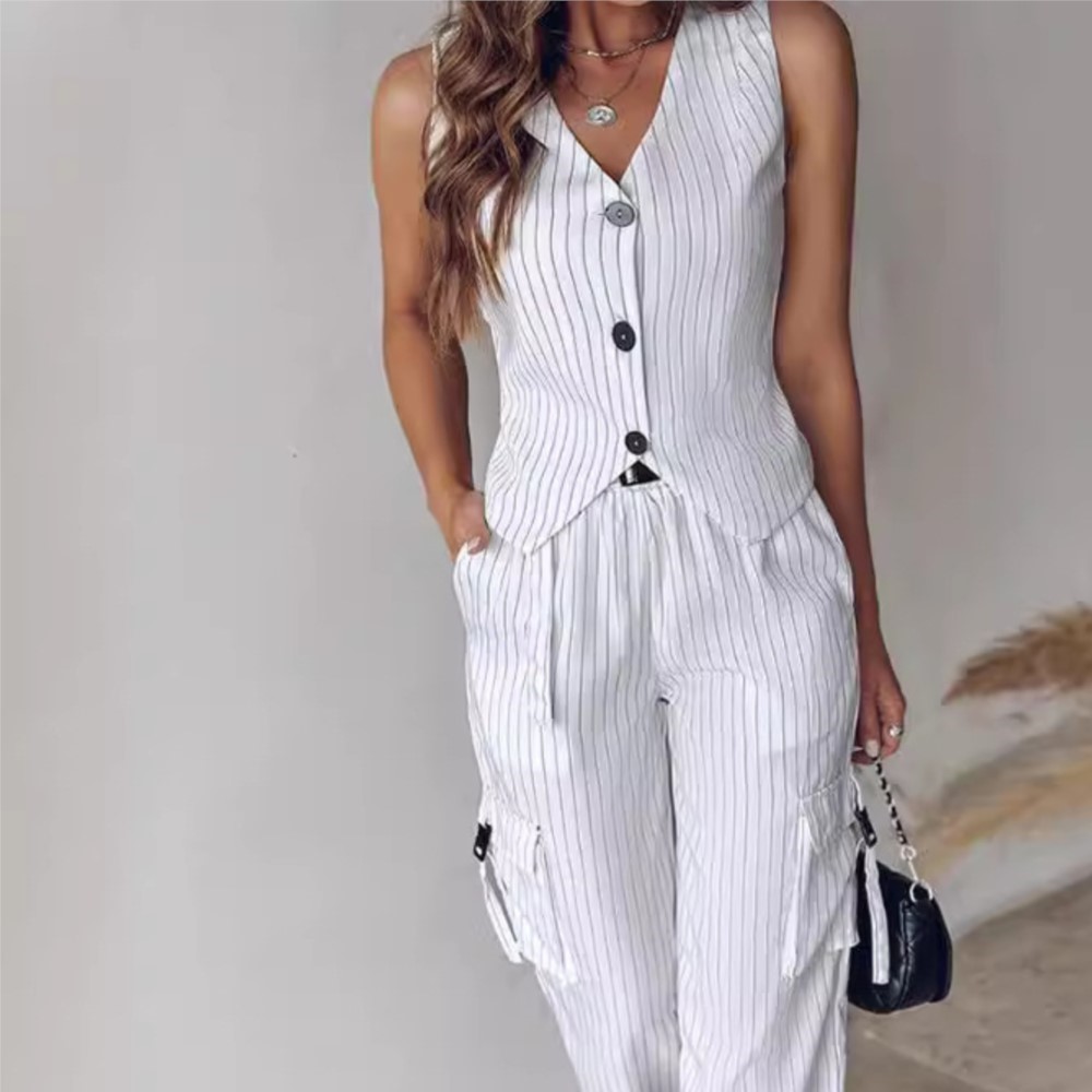 Moda feminina listrado impress - Summer Clothing Work avaliação e preço