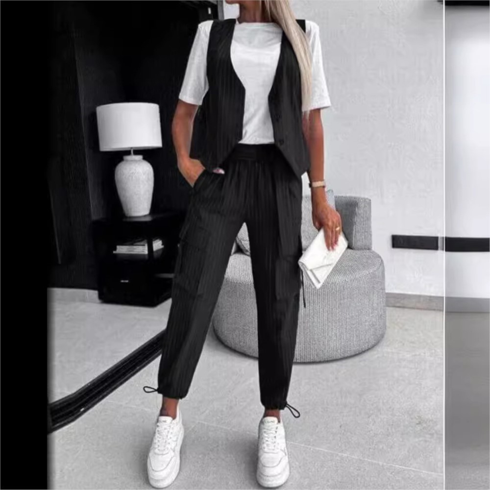 Moda feminina listrado impress - Summer Clothing Work avaliação e preço
