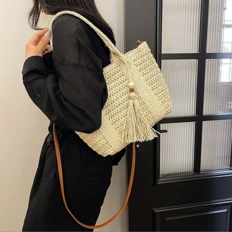 Bolsa de Palha Trançada para M - Beach Bag Straw avaliação e preço