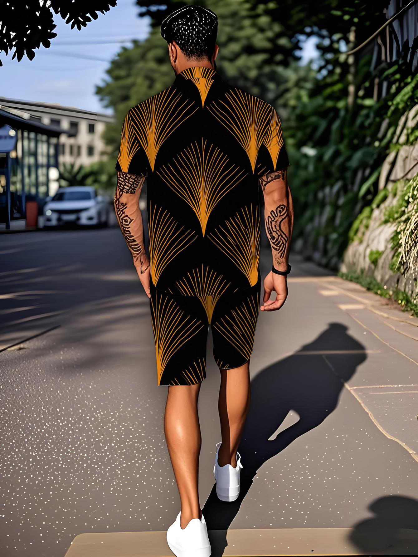 Conjuntos de Camisa Masculina  - Summer Clothing Drip avaliação e preço