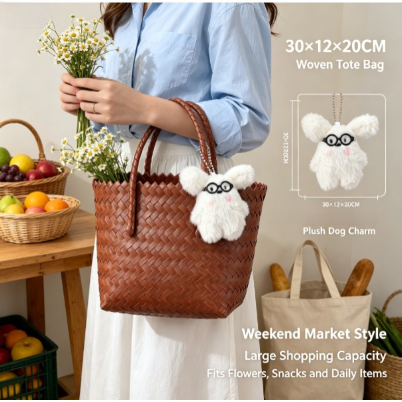 Nova Bolsa de Mão Trançada Ret - Beach Bag Straw avaliação e preço