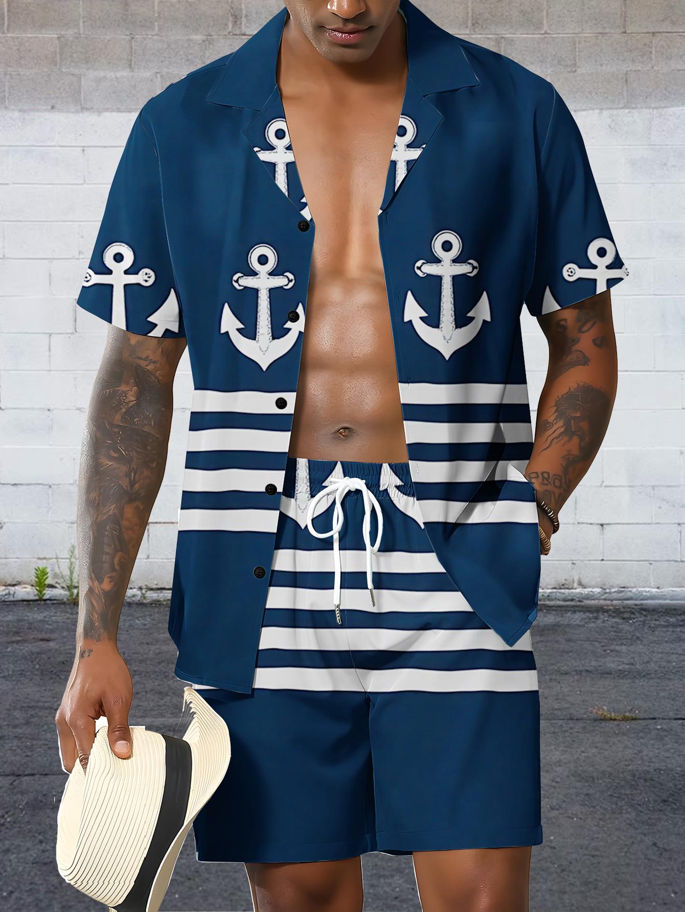 Conjuntos de Camisa Masculina  - Summer Clothing Drip avaliação e preço