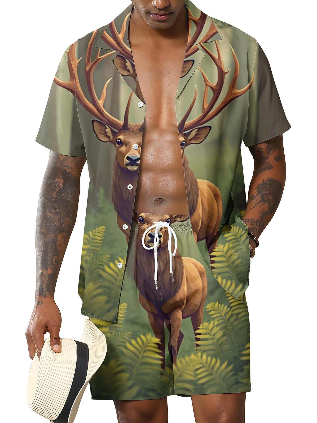 Conjuntos de Camisas Masculina - Summer Clothing Drip avaliação e preço