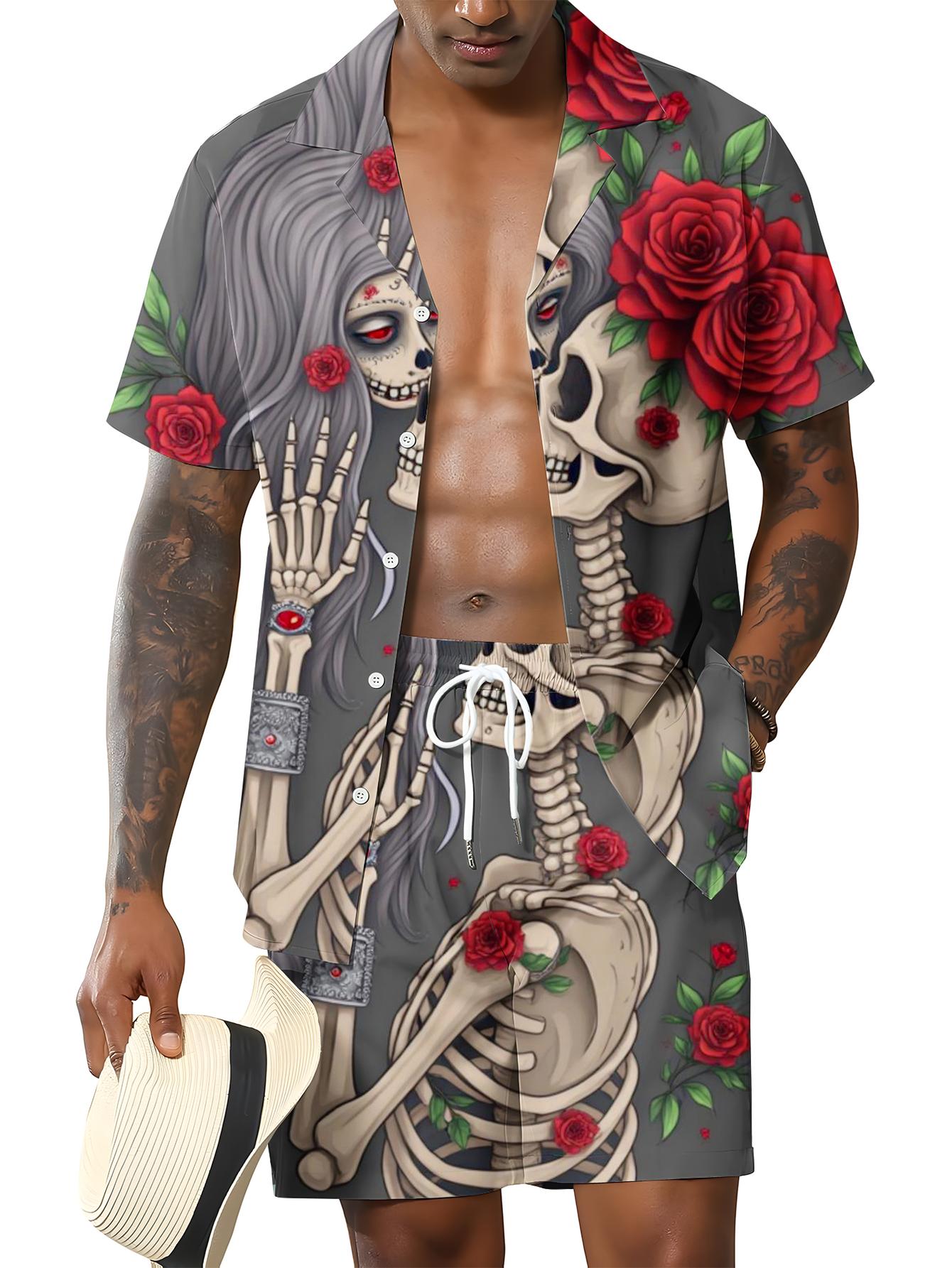 Conjuntos de Camisas Masculina - Summer Clothing Drip avaliação e preço