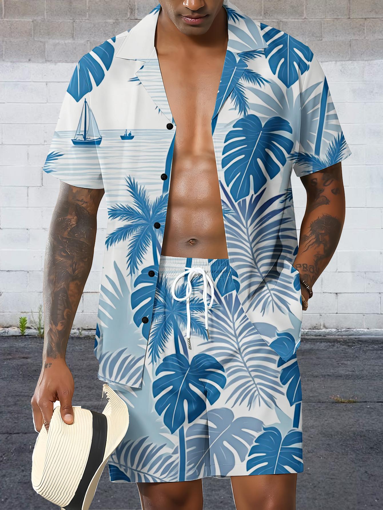 Conjuntos de Camisas Masculina - Summer Clothing Drip avaliação e preço