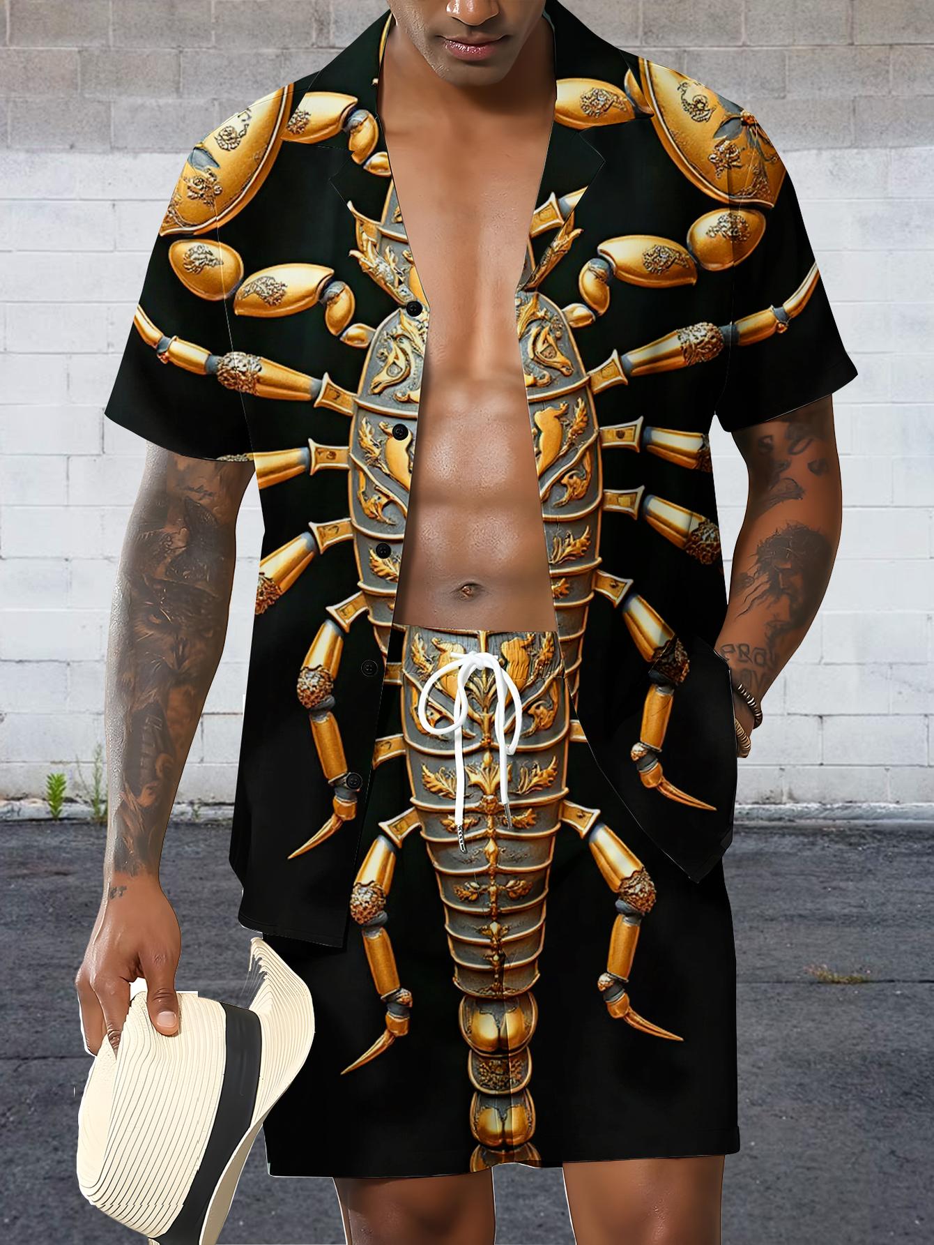Conjuntos de Camisas Masculina - Summer Clothing Drip avaliação e preço
