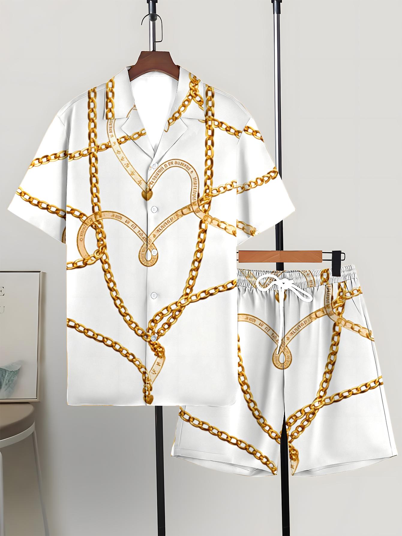 Conjuntos de Camisas Masculina - Summer Clothing Drip avaliação e preço