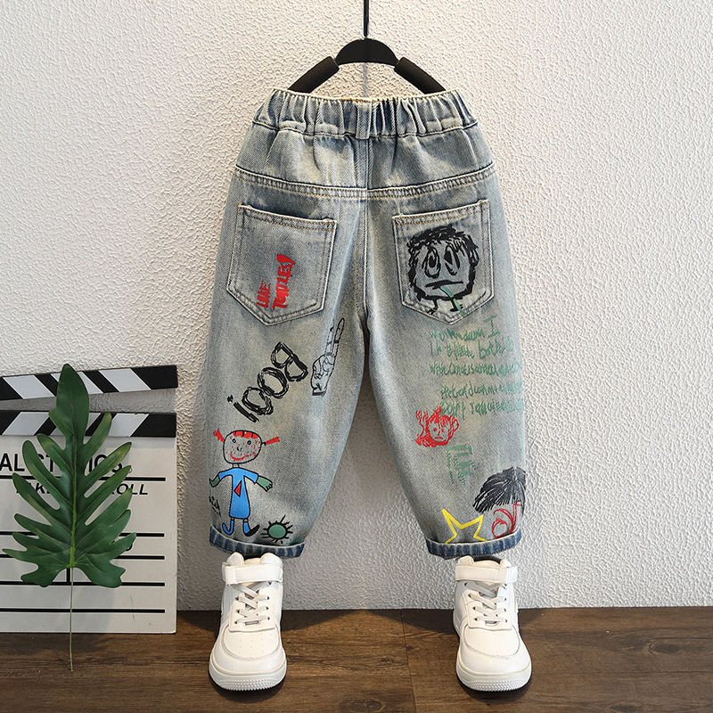 Bebê menino jeans para criança - Summer Clothing Drawing avaliação e preço