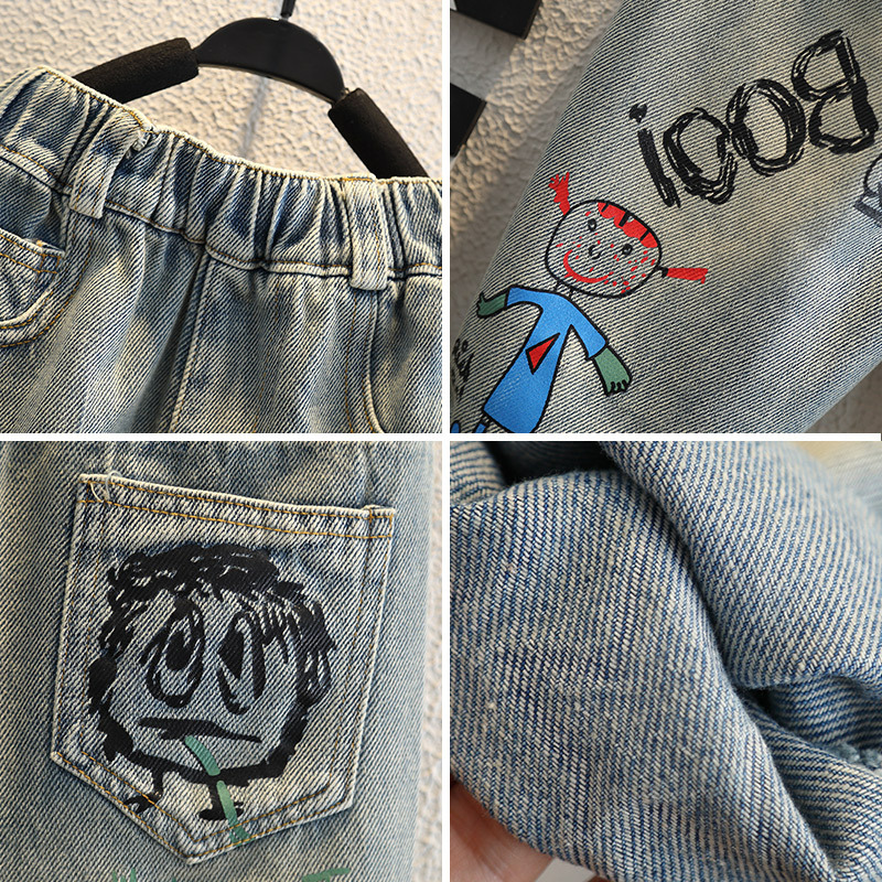 Bebê menino jeans para criança - Summer Clothing Drawing avaliação e preço
