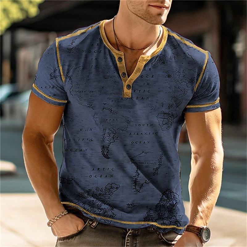 Camisas Masculinas Henry com E - Summer Clothes Fashion avaliação e preço