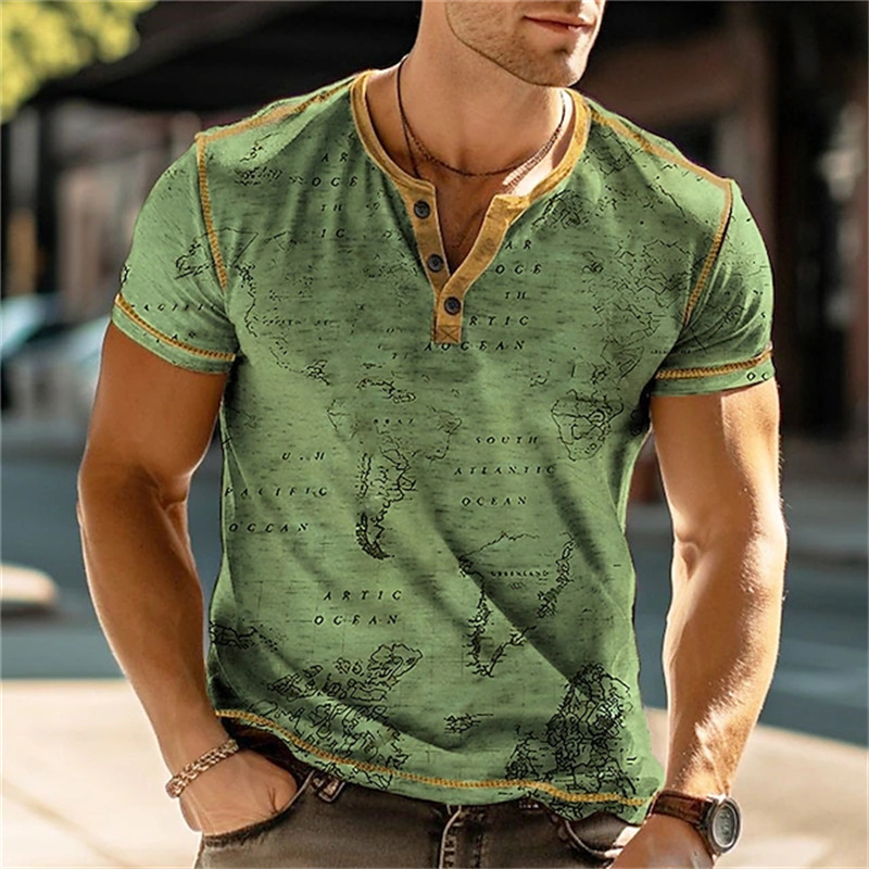 Camisas Masculinas Henry com E - Summer Clothes Fashion avaliação e preço