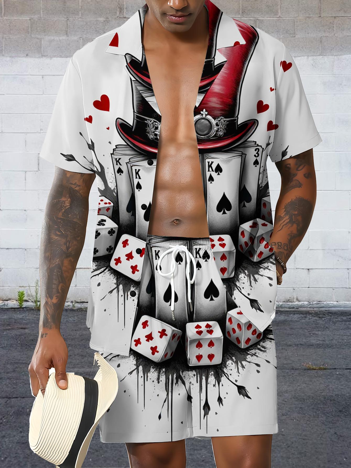 Conjuntos de Camisas Masculina - Summer Clothing Drip avaliação e preço