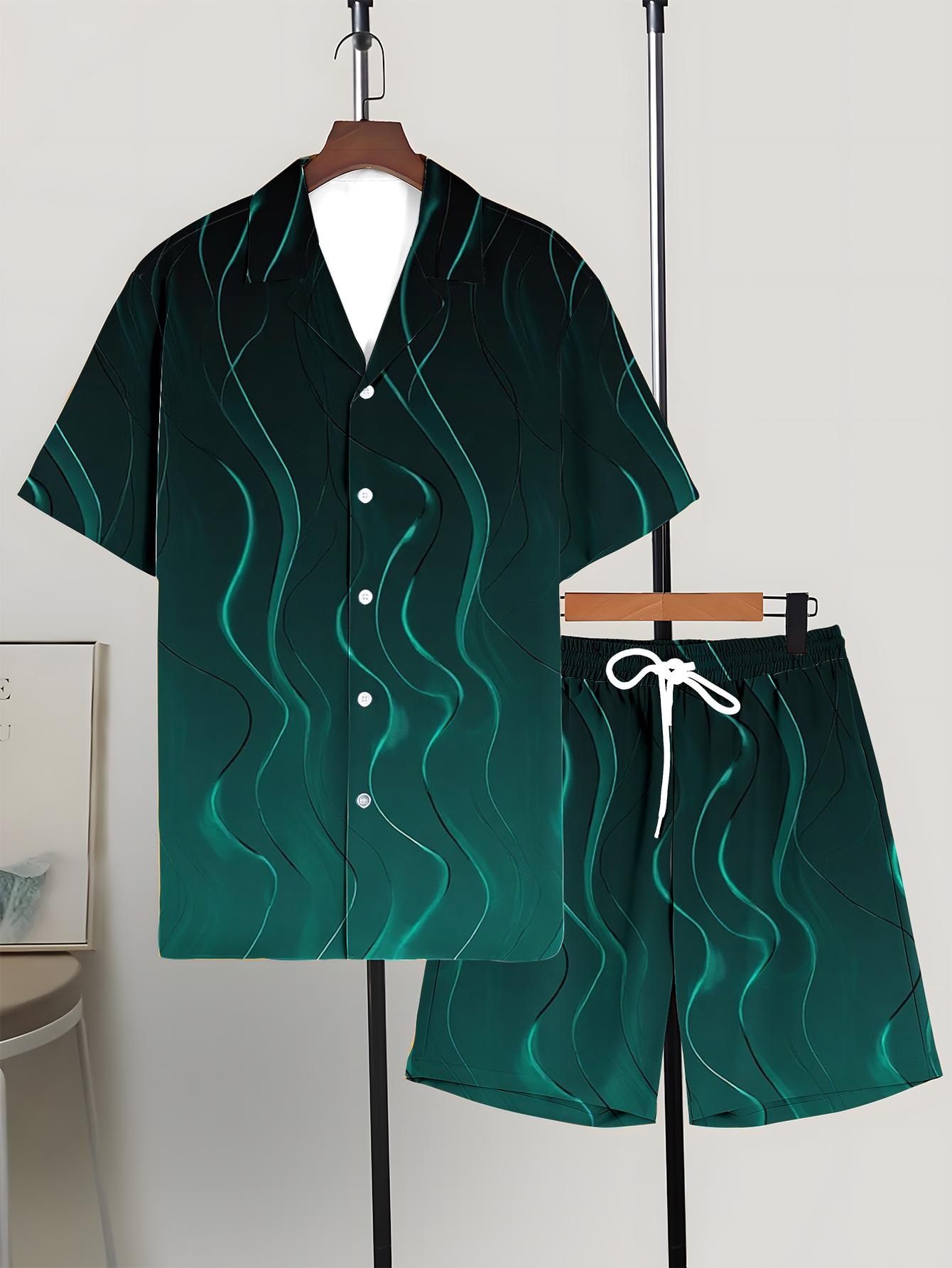 Conjuntos de Camisas Masculina - Summer Clothing Drip avaliação e preço